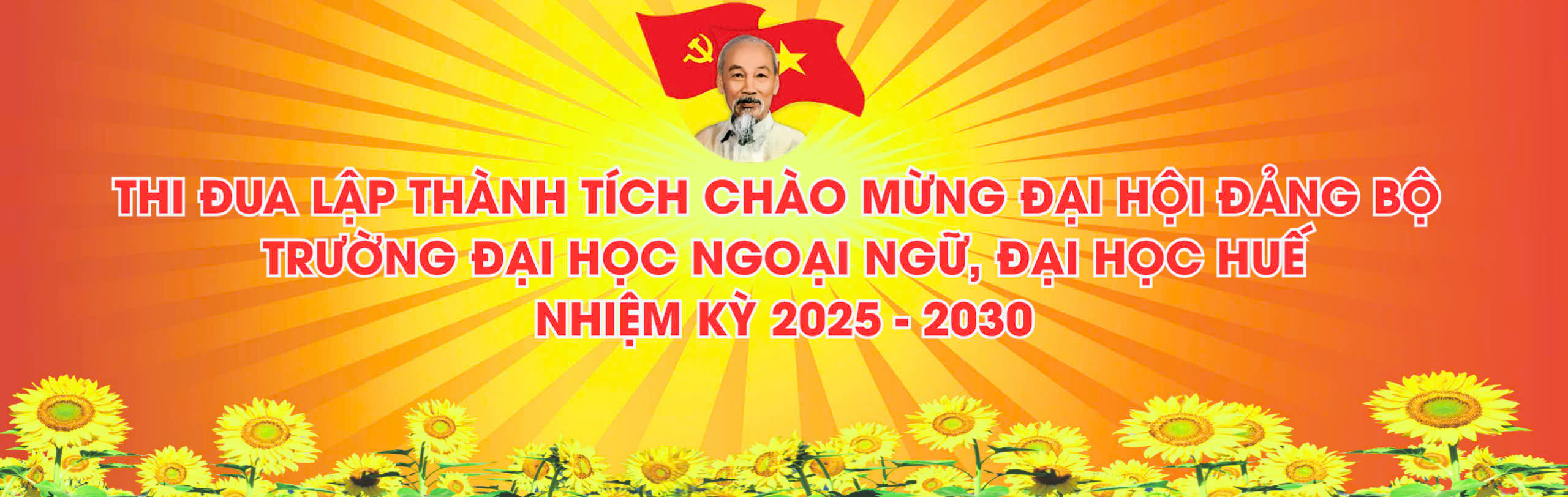 Chào mừng Đại hội Đảng bộ Trường Đại học Ngoại ngữ, Đại học Huế
